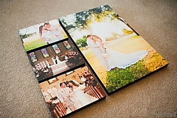 Композиция из четырех фотографий на холсте