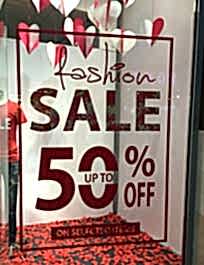 Пленка для краткосрочной рекламы с распродажей