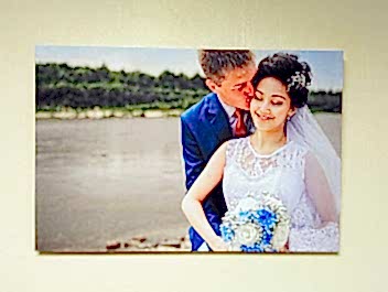 Свадебная фотография на холсте